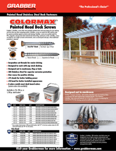 Painted Head Stainless Steel Deck Fasteners / Collated Painted