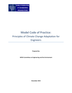 Model Code of Practice - Principles of Climate Change
