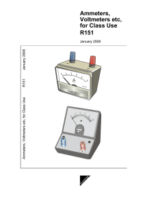 R151 Ammeters, voltmeters etc, for class use. (01/08)