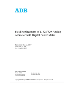Field Replacement of L-828/829 Analog Ammeter with Digital Power