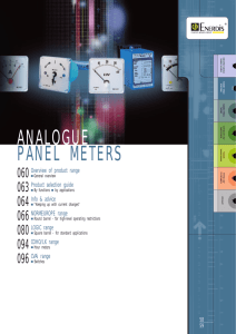 ANALOGUE PANEL METERS