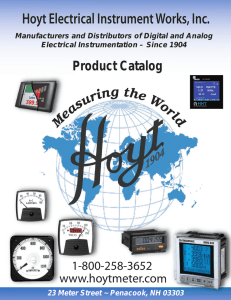 Hoyt Product Catalog - Hoyt Electrical Instrument Works, Inc