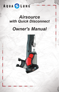 Airsource Quick Disconnect Owner`s Manual