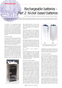 Rechargeable batteries – Part 2: Nickel based batteries