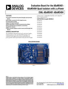 EVAL-ADuM540x Evaluation Baord for the ADuM5401