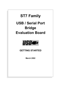 USB/Serial Port Bridge Evaluation Board