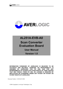 AL251A-EVB-A0 Scan Converter Evaluation Board