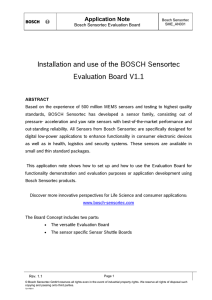 Installation and use of the BOSCH Sensortec Evaluation Board V1.1