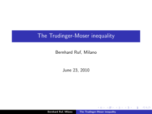 The Trudinger-Moser inequality