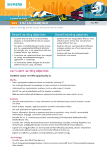 Overall learning objectives Overall learning outcomes