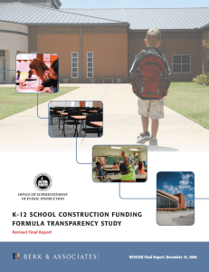 k-12 school construction funding formula transparency study