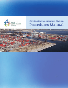 Construction Management Division Procedures
