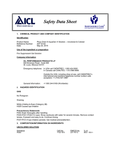 Phos-Chek AquaGel-K Solution, Uncolored and Colored MSDS