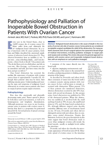 Pathophysiology and Palliation of Inoperable Bowel Obstruction in