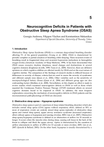 Neurocognitive Deficits in Patients with Obstructive Sleep