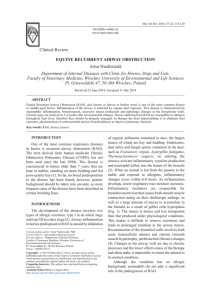 Equine recurrent airway obstruction