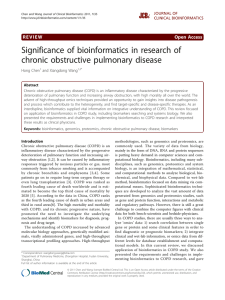Significance of bioinformatics in research of chronic obstructive