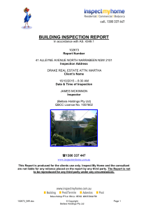 building inspection report