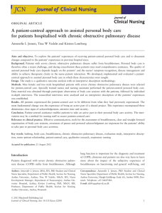 A patient-centred approach to assisted personal body care