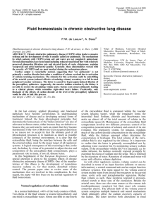 Fluid homeostasis in chronic obstructive lung disease