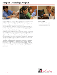 Surgical Technology Program - Southeastern Community College
