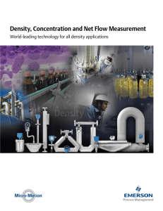 Density, Concentration and Net Flow Measurement