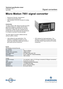 Micro Motion 7951 signal converter