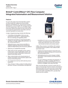 Bristol® ControlWave® GFC Flow Computer Integrated Automation