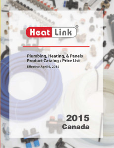 HeatLink 2015 Canada Product Catalog (no pricing)