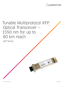 Tunable Multiprotocol XFP Optical Transceiver—1550