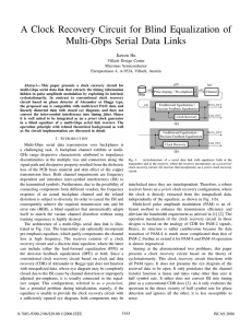 A Clock Recovery Circuit for Blind Equalization of Multi