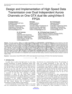 Design and Implementation of High Speed Data Transmission over