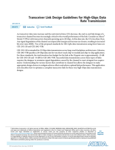 AN 672: Transceiver Link Design Guidelines for High