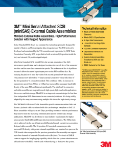 3M™ Mini Serial Attached SCSI (miniSAS) External Cable Assemblies