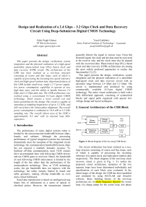 Design and Realization of a 2.4 Gbps – 3.2 Gbps Clock and Data