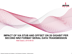 IMPACT OF VIA STUB AND OFFSET ON 28 GIGABIT PER SECOND