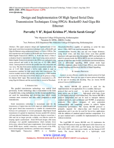 Design and Implementation Of High Speed Serial Data