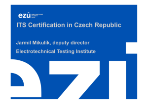 ITS Certification in Czech Republic