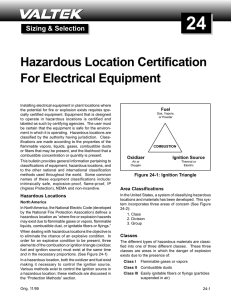 Hazardous Location Certification For Electrical Equipment
