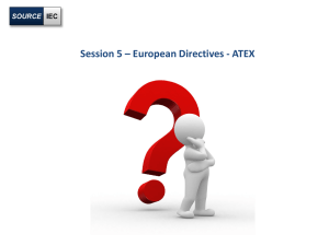 Session 5 – European Directives - ATEX