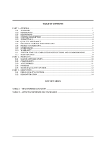 table of contents part 1 – general