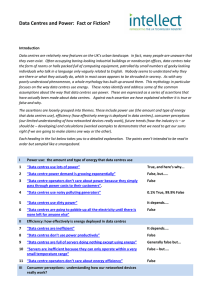 Data Centres and Power: Fact or Fiction?