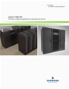 Liebert® APM UPS - Jantech Services