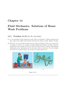 Chapter 14 Fluid Mechanics. Solutions of Home Work Problems