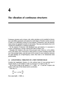 The vibration of continuous structures