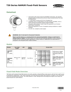 T30 Series NAMUR Fixed-Field Sensors