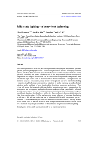 Solid-state lighting—a benevolent technology - ECSE