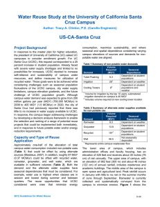 Water Reuse Study at the University of California Santa Cruz Campus