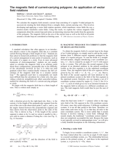 The Magnetic Field of Current