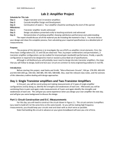 Lab 2: Amplifier Project